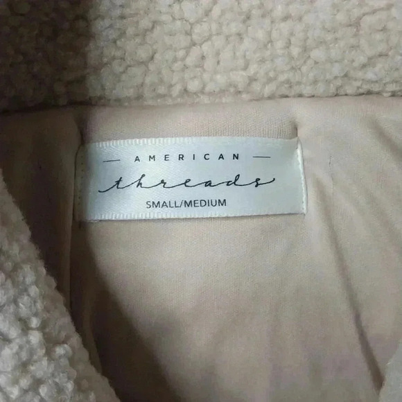 Crop Fleece Jacket Snap Front Size Small/Medium - Picture 5 of 5